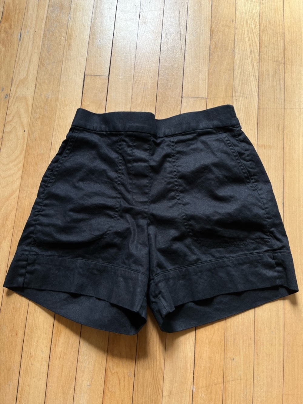 Banana Republic Black High-Waist Tailored Shorts